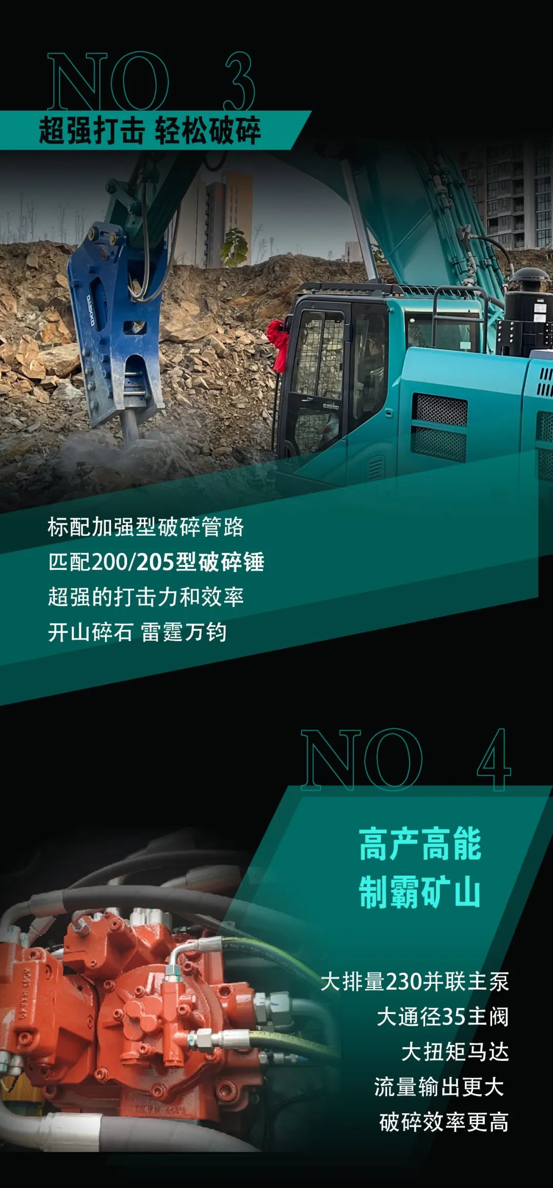 一图读懂 | 专为矿山重载施工而生！山河智能SWE600FB破碎锤重磅回归