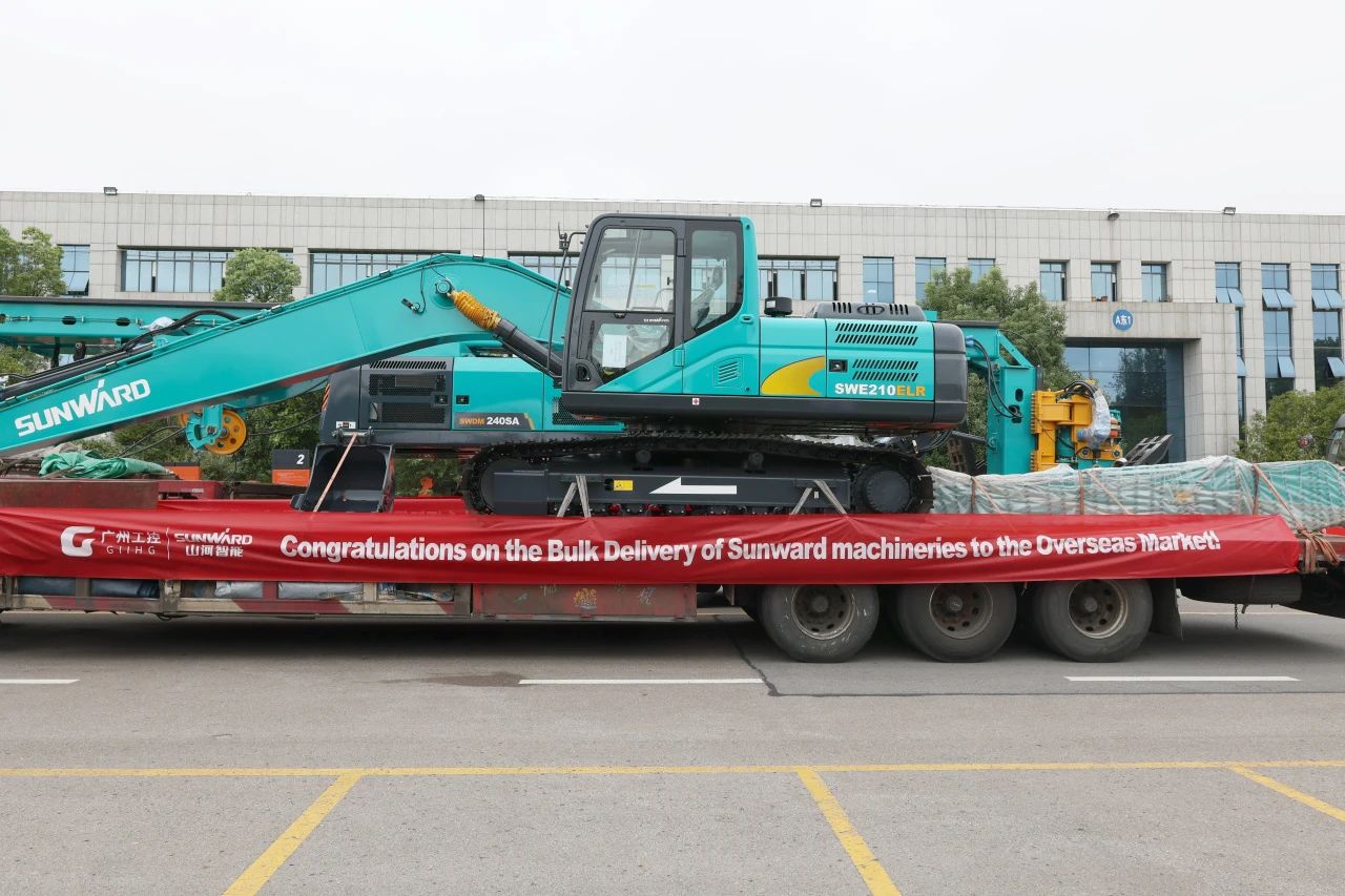 持续进军国际市场！山河智能近百台设备集中发货